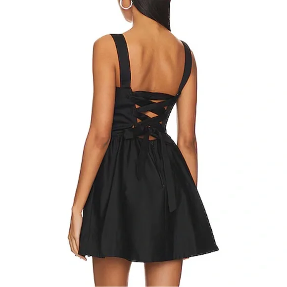 ALICE + OLIVIA Mini Sage Lace up dress - Picture 2 of 4